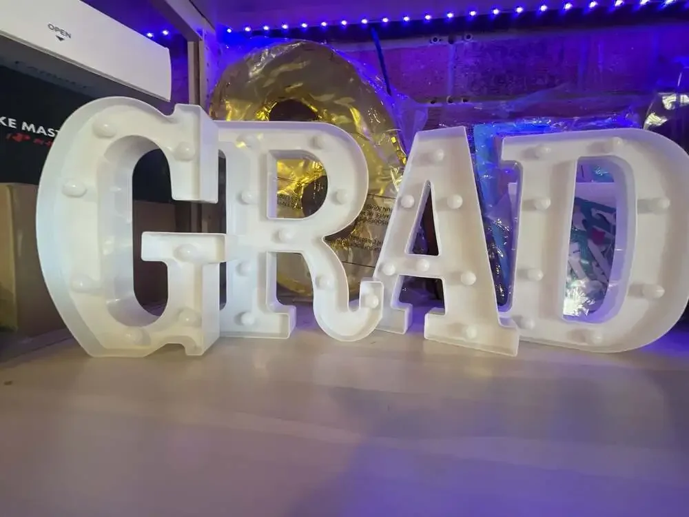 Graduation Decorations LED Marquee Light Up Letters GRAD 2026 Sign